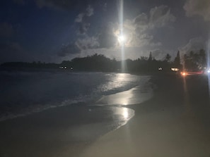 Anahola Beach at night.