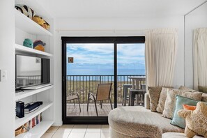 Living room with balcony