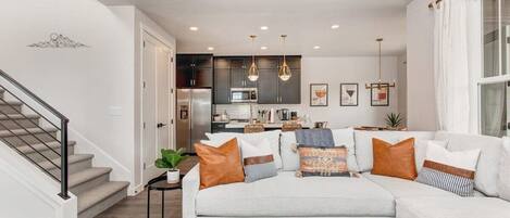 Living Room into Kitchen