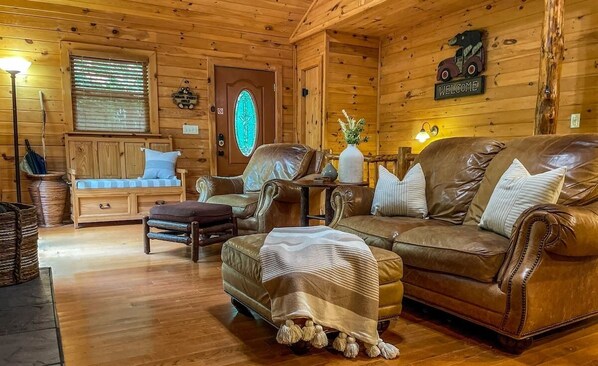 Cozy living room with smart tv