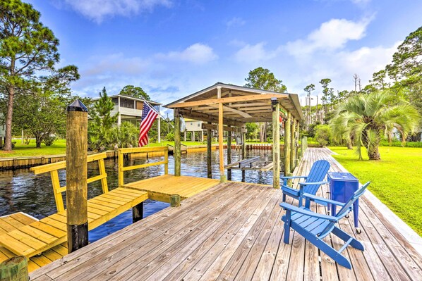 Panacea Vacation Rental | 3BR | 3BA | 1,474 Sq Ft | Stairs Required to Enter