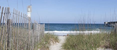 Walking path to beautiful Wrightsville Beach just steps away from our condo. 