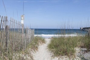 Walking path to beautiful Wrightsville Beach just steps away from our condo. 