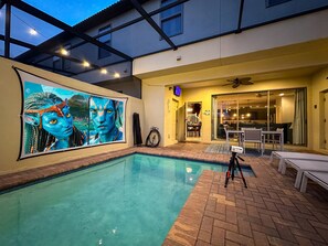 Movie by the pool