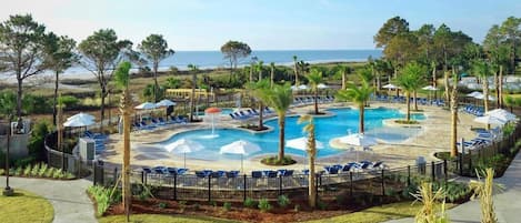 Oceanfront heated pool