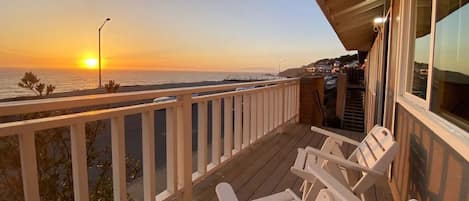 Sunset ocean view directly from the porch