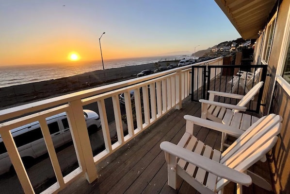 Sunset ocean view from the balcony