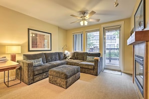 Living Room | Main Level | Flat-Screen TV | Patio Access | Free WiFi