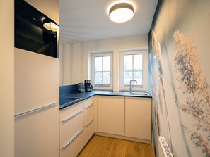 Apartment Hopfenhaus 10, 48qm, 1 Schlafzimmer, 1 Wohn-/Schlafraum, max. 4 Personen-Küche