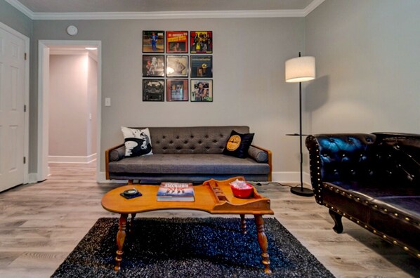 Comfy remodeled living room