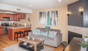 This modernized condo is well lit, with an open concept & tons of upgrades