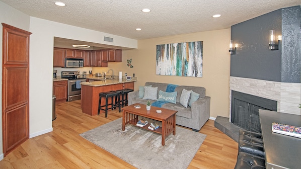 This modernized condo is well lit, with an open concept & tons of upgrades