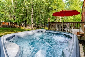 Plunge in our new hot tub!