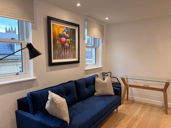 Living room with smart grand dining 