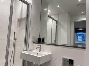 Bathroom with walk in shower 