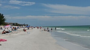 It'a a 3 to 5 minute walk to Indian Rocks Beach!