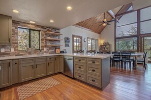 Fully stocked kitchen with all the tools you'll need to make just about any meal.