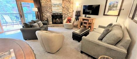 Enjoy the open floor plan with gas fireplace offering a restful place to call home