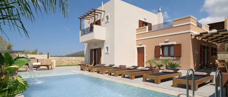 Provides an idyllic setting for luxury self-catering home breaks in Crete.
