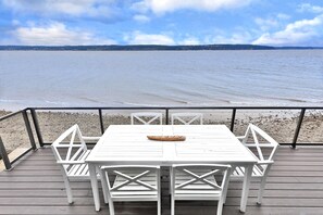 Back deck table.