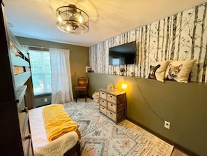 Bunk room- full over full bunks with steps