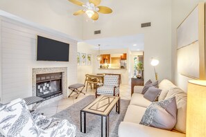 View of the open concept.