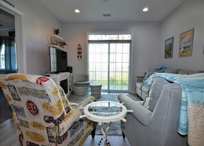 Great view into backyard from living area