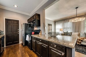 Fully equipped gourmet kitchen with all the essentials.