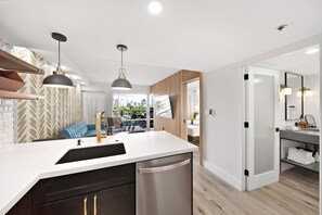 Kitchen with Countertop and Seating for 3