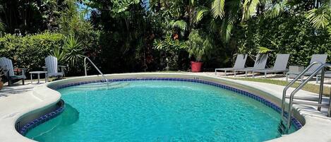 Oasis at the Beach. Private, peaceful heated pool.