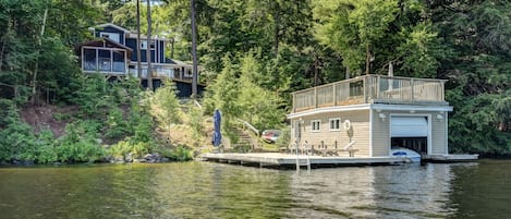 Boat House & Cottage View from Lake