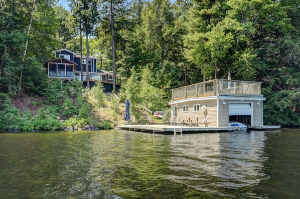 Boat House & Cottage View from Lake