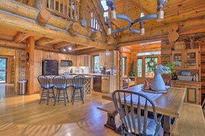 Take in the views and the majestic logs