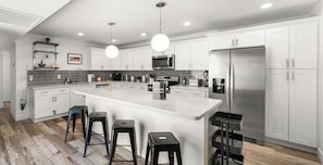 They say “Happiness is a small house, with a big kitchen" :)