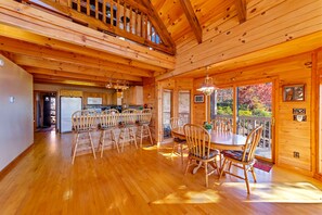 Dining area and kitchen