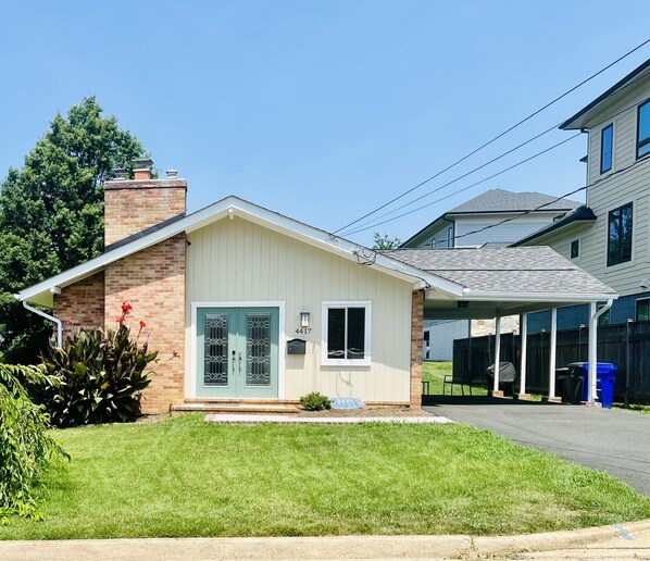 Front view of the house