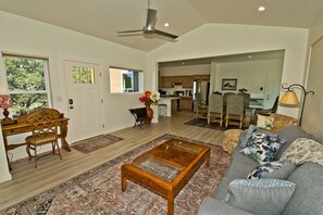 Open Living Area with Work Station