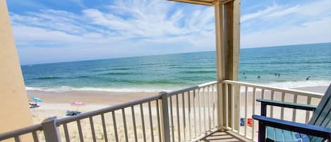 Balcony views of the beach