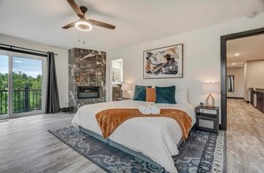 The ideal hideaway after a full day of excitement is this master bedroom!