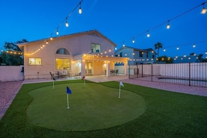 Warm up before a day on the links or enjoy a friendly competition!