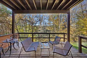 Deck overlooking the woods