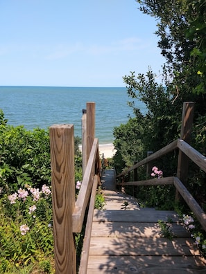 Beach stairs 300 ft away