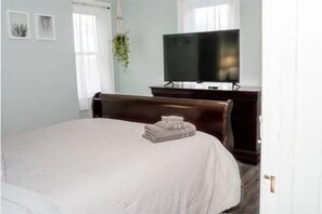 Bedroom two features a Roku TV and most importantly, welcoming vibes.