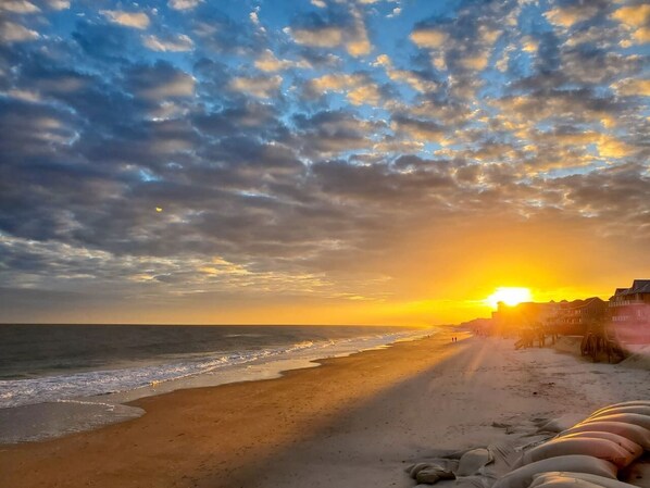 Beautiful sunset from this point-unit private balcony