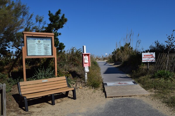 Beach Access. Beach is guarded in the summer