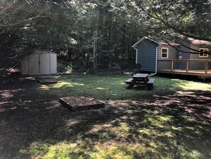 Challenge yourselves with a game of horseshoes or badminton on the property. 