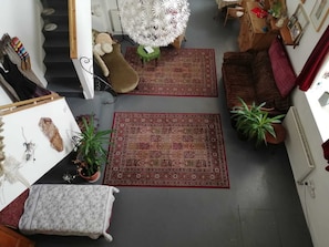 The lounge as seen from the mezzanine floor