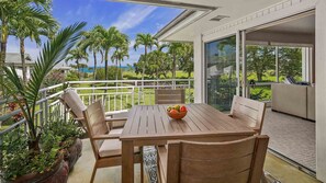 Emmalani Court at Princeville #521 - Ocean View Dining & Lounging Lanai - Parrish Kauai