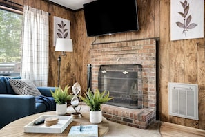 Indoor fireplace to keep you cozy at night