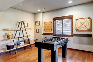 Fooseball and darts for great family competition